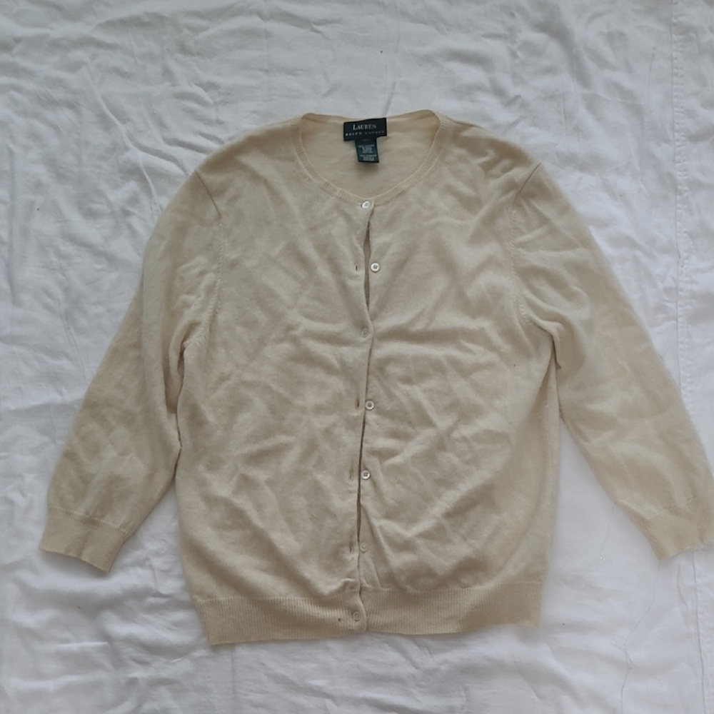 Beige Cardigan Sweater